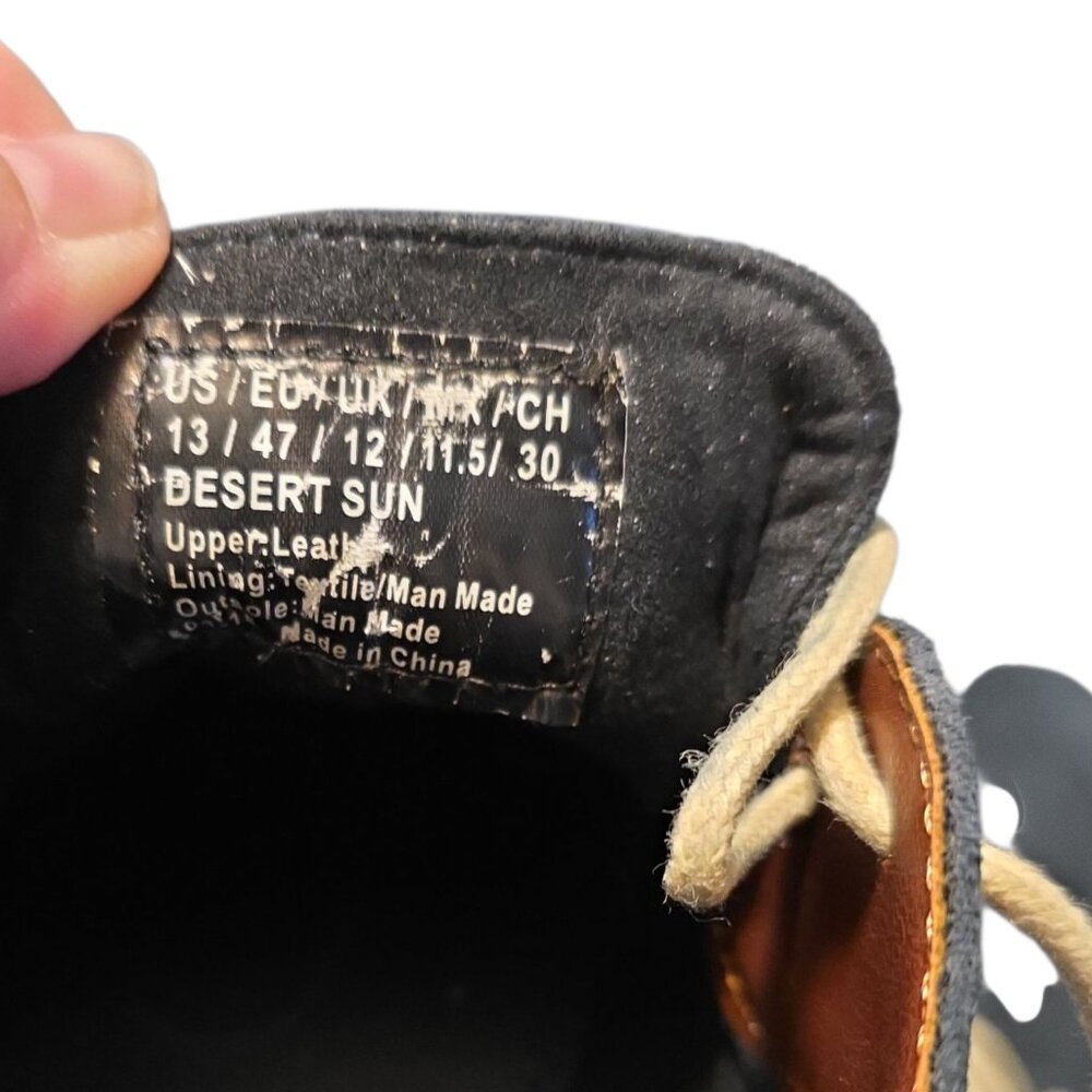 Size 13 Reaction by Kenneth Cole Midnight Blue Suede "Desert Sun" Chukka Boots - Picture 4 of 8